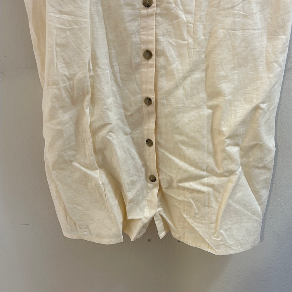 J. Crew Cream Button-Down Sleeveless Dress (NWT) - Picture 4 of 7